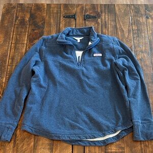 Vineyard Vines Navy Quarter-Zip Fleece